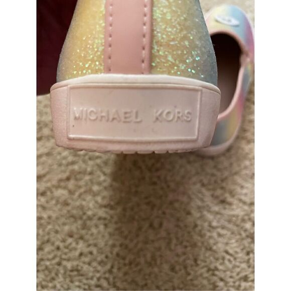 Michael Kors Ombre Pastel Glitter Slip On Sneakers Size 5.5. - Picture 4 of 6